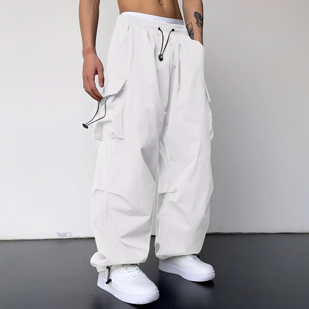 Kaleb - Trendy baggy cargo kalhoty pro muže