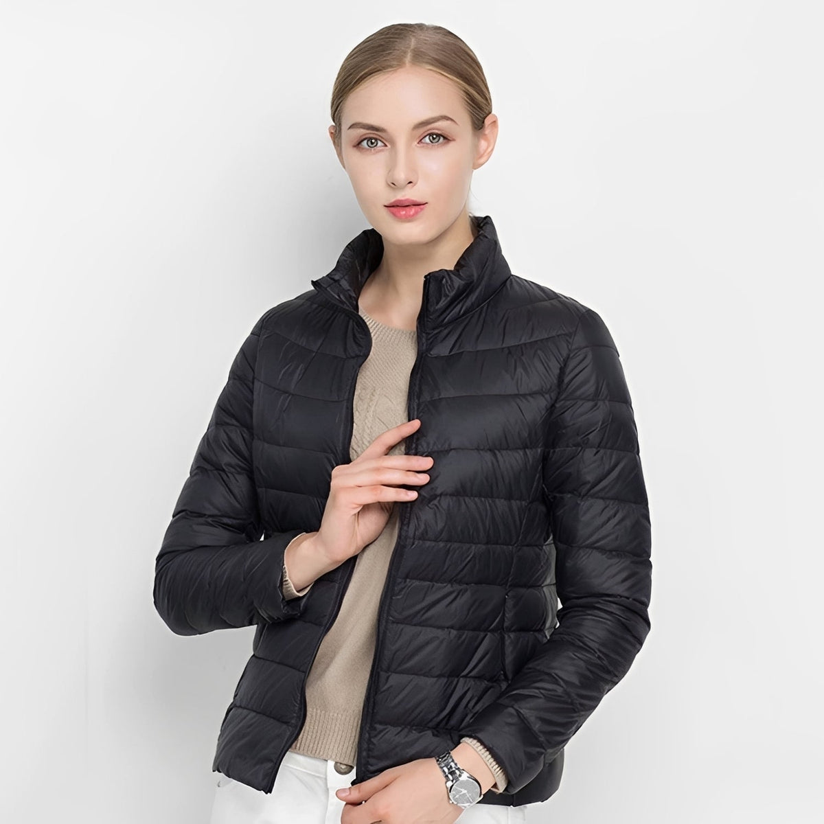 Rena - Elegantní, lehká péřová bunda pro ženy