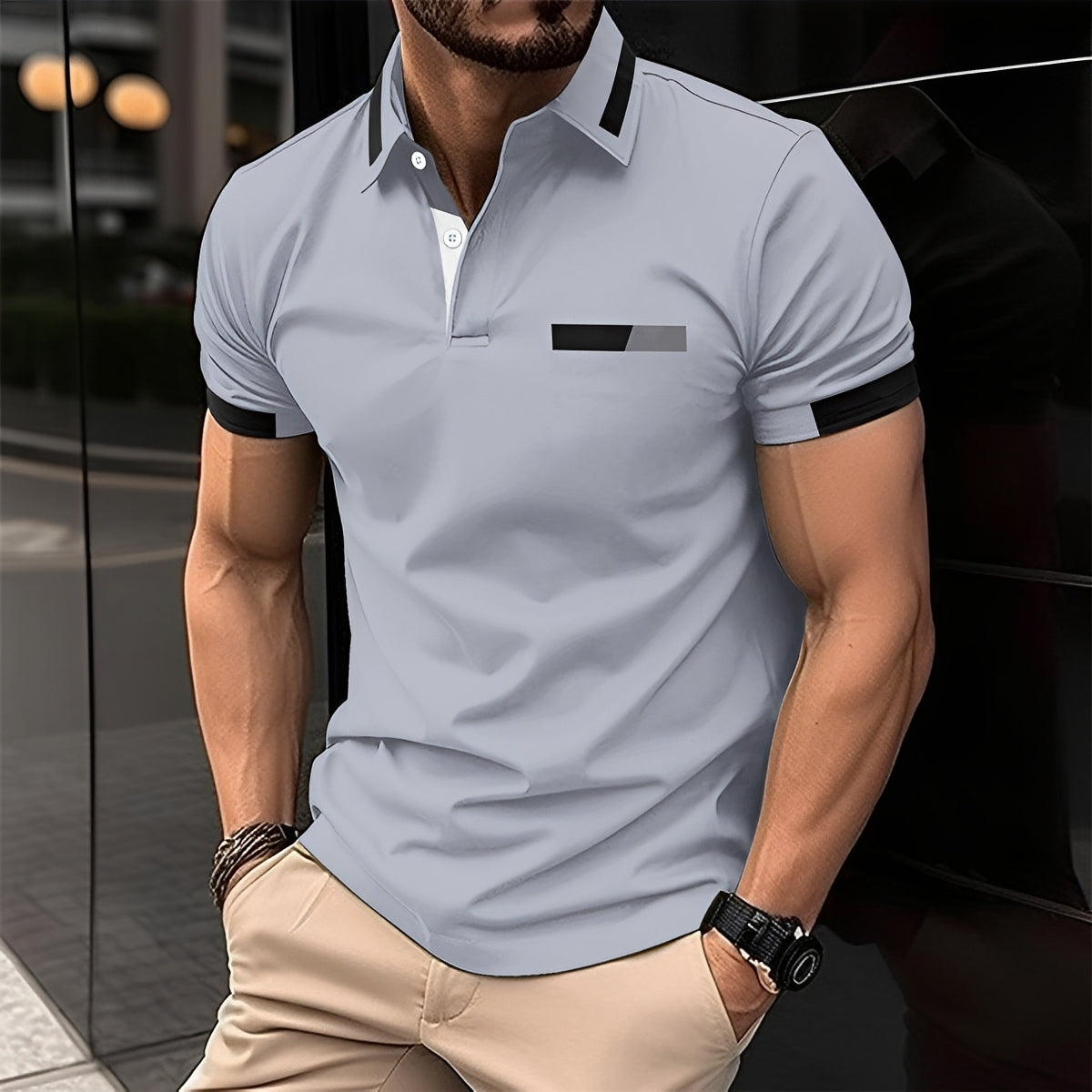 Julian - Stylová, sportovní polokošile s límečkem pro muže