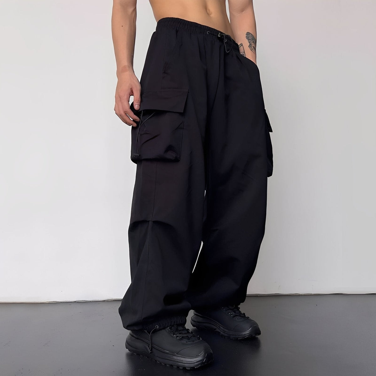 Kaleb - Stylové cargo kalhoty v loose-fit střihu