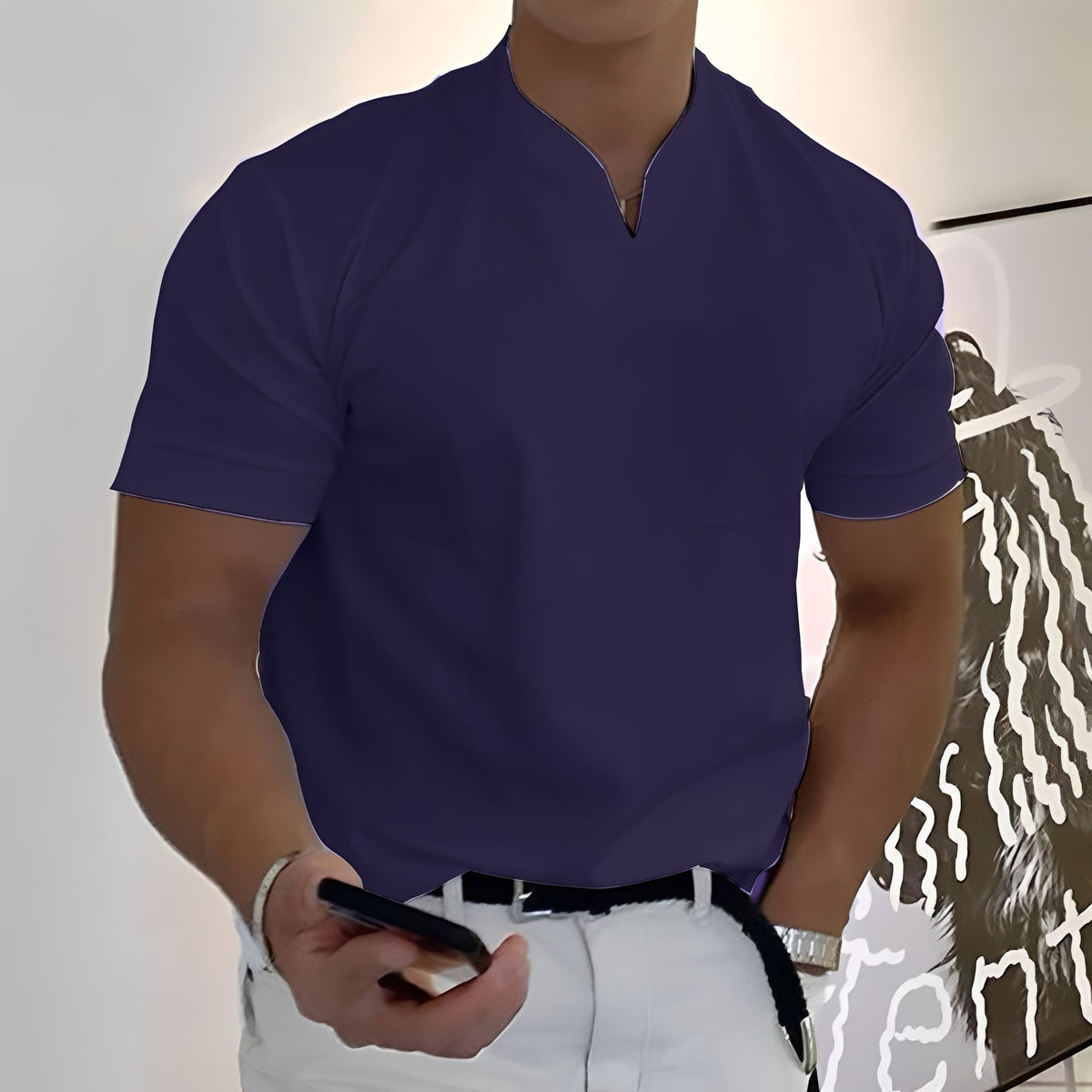 Joel - Ležérní košile s gumou pro muže