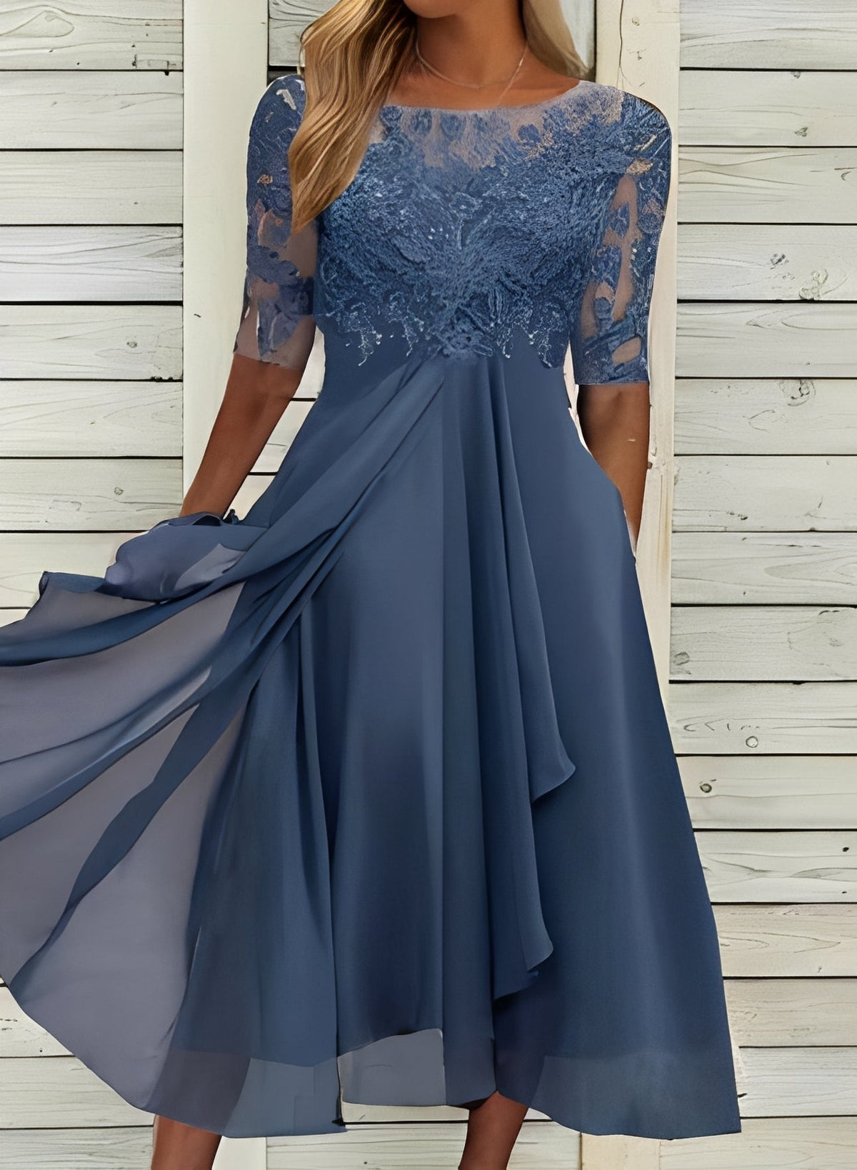 Lena – Dámské midi šaty – Pohodlné a stylové