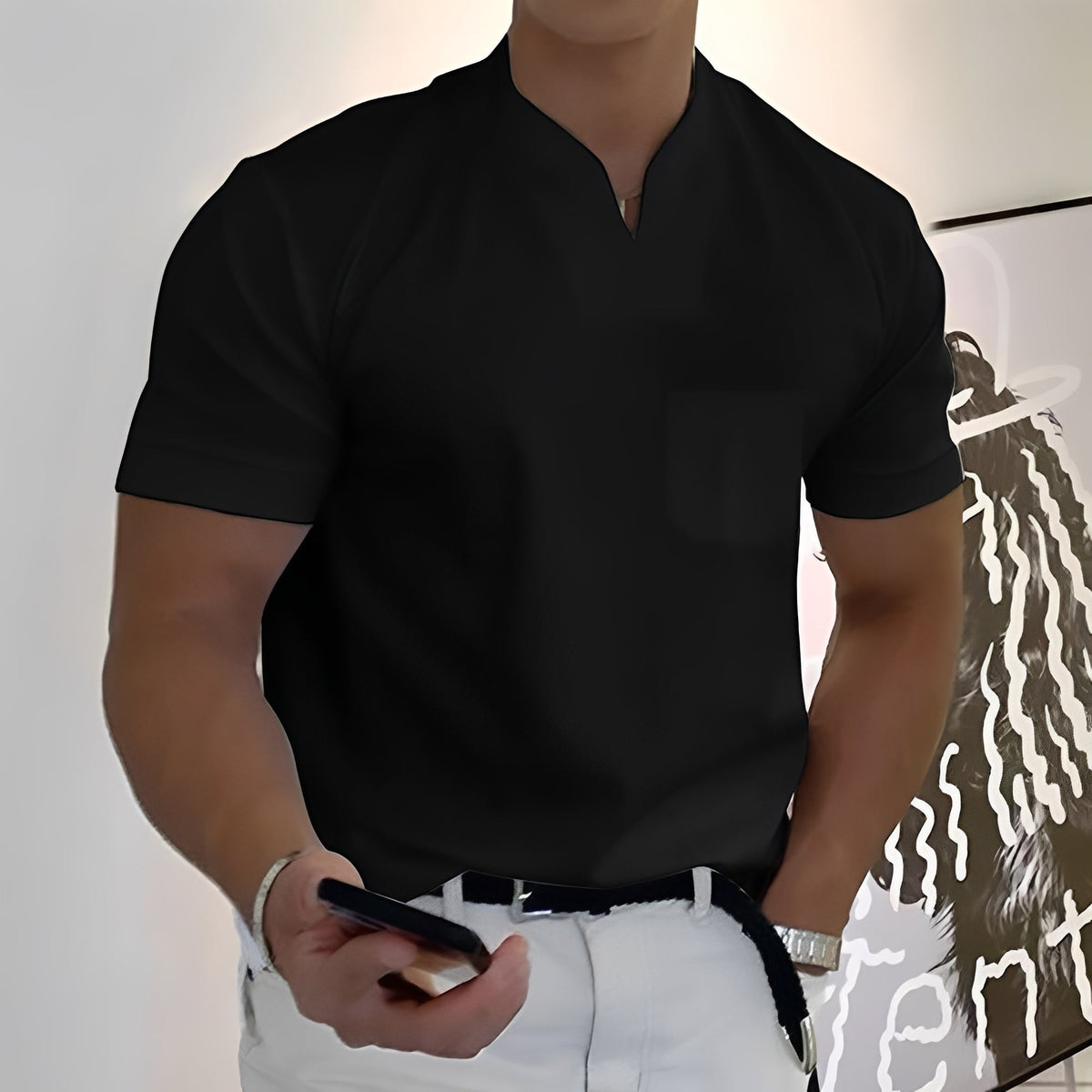 Joel - Ležérní košile s gumou pro muže