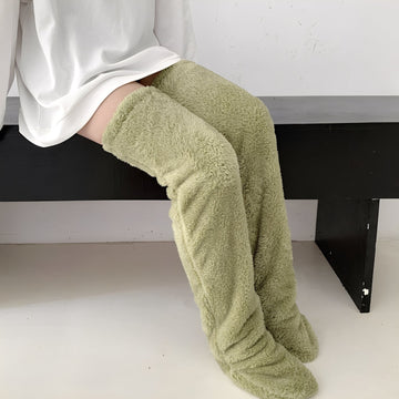 Camellia - Teplé, nadkolenní zimní ponožky pro dámy