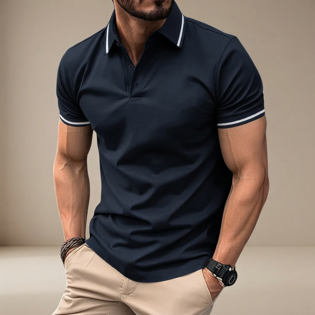 Elvan - Ležérní polo tričko s polovičním zapínáním