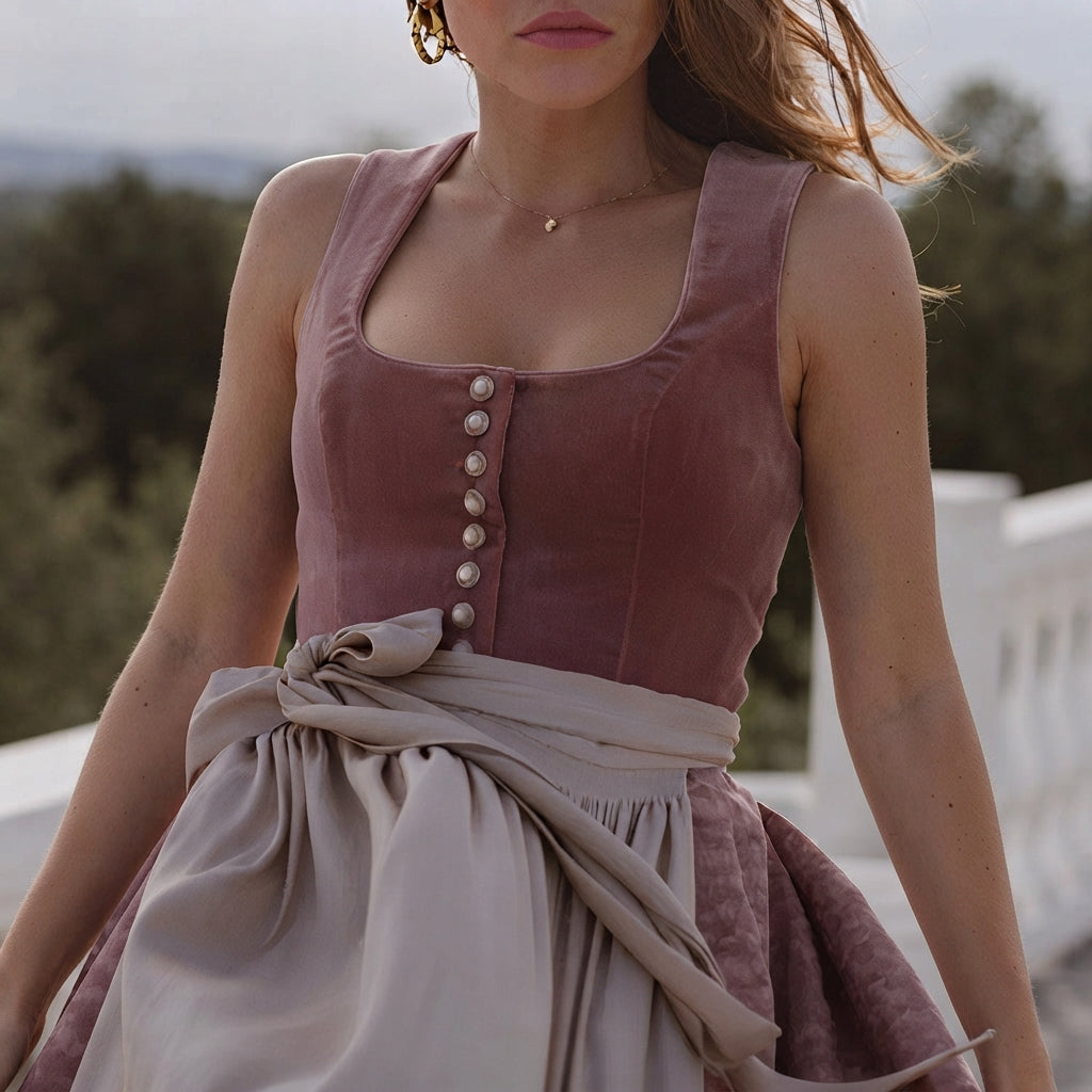 Greta - Elegantní dirndl s hranatým výstřihem