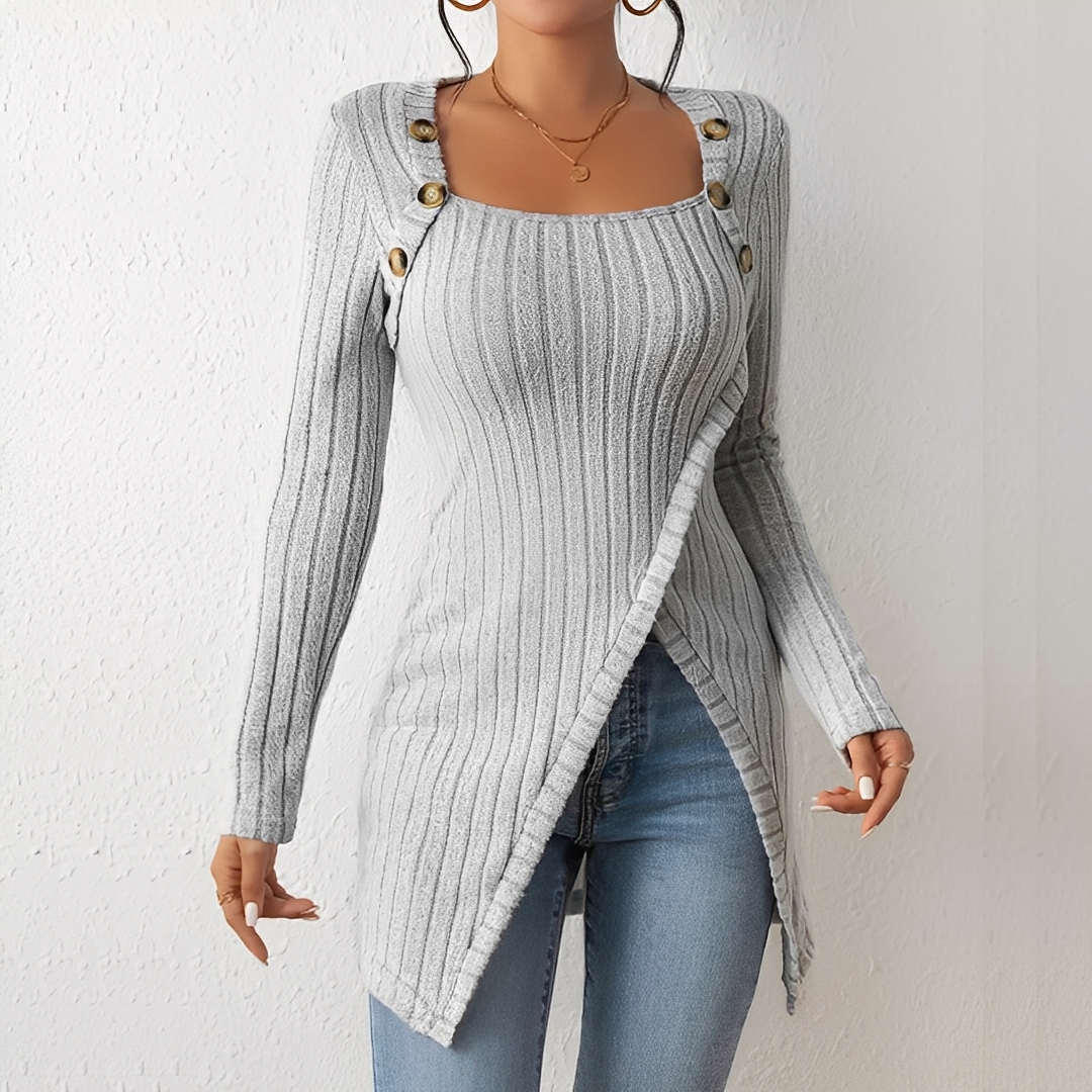 Alfreda – Top s knoflíky pro ženy
