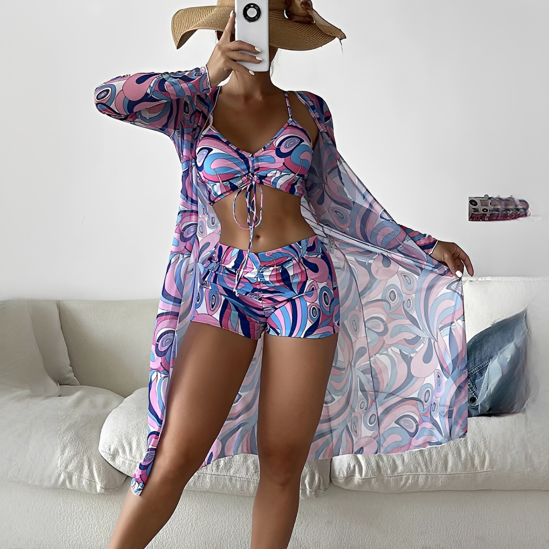 Elza - Trendy tříkusový bikiny set