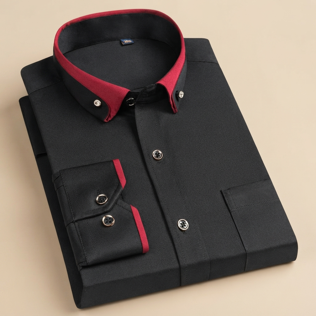 Giovanni - Elastické polo tričko s dlouhým rukávem