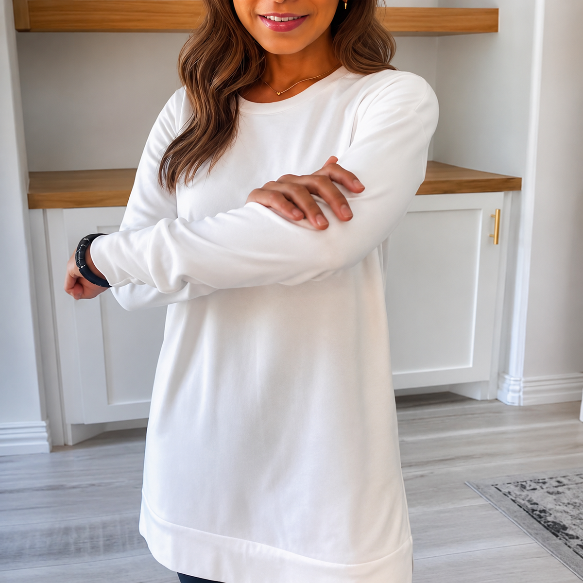 Magali - Elegantní tričko s kulatým výstřihem