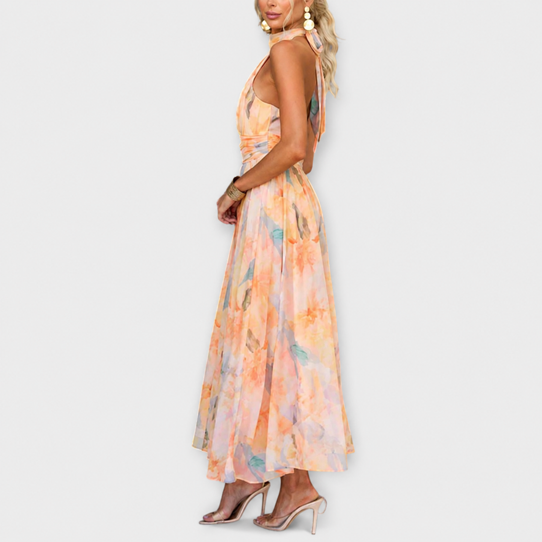 Elettra - Elegantní a splývavé šaty bez zad