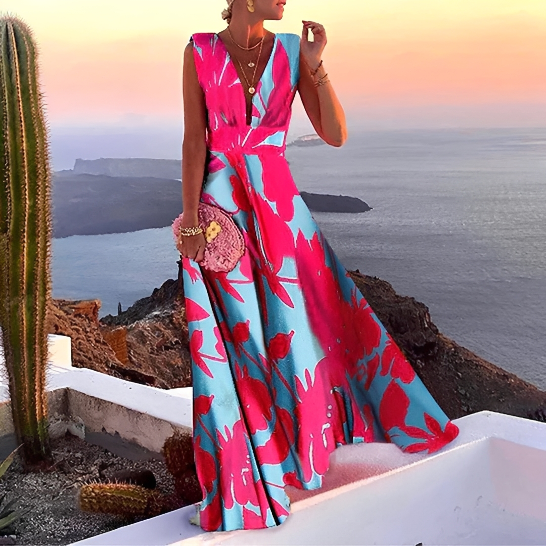 Lilyana - Elegantní maxi šaty bez rukávů