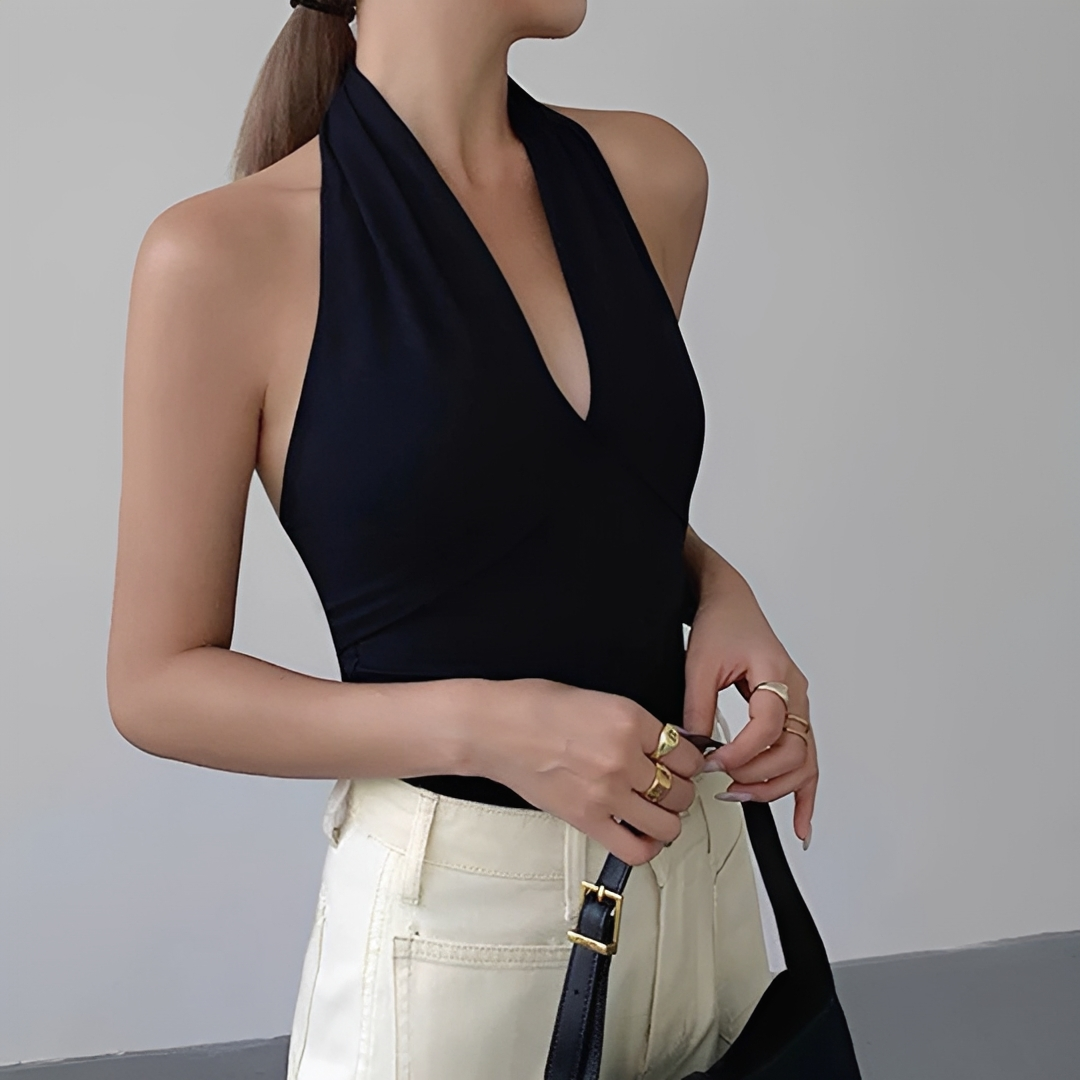 Reese - Stylový halter top bez zad