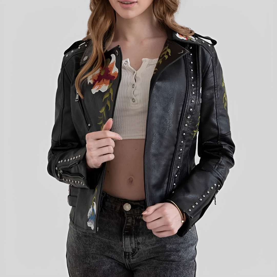 Zoey - Vintage vyšívaná bunda