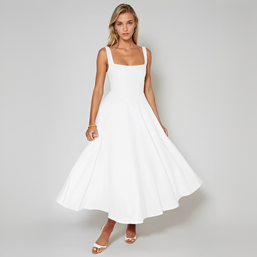 Yarabelle - Elegantní midi šaty s ramínky