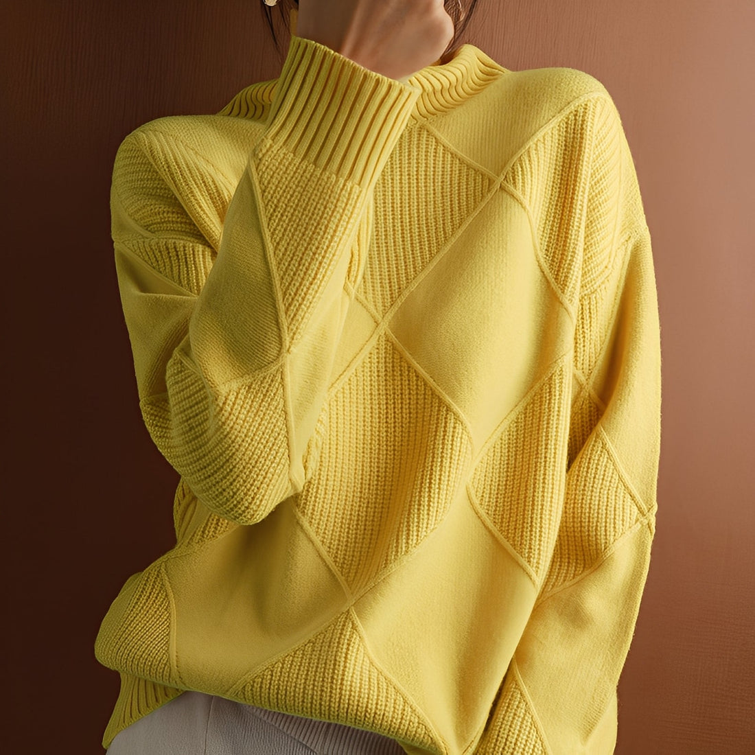 Mariette - Oversized zimní rolákový svetr pro ženy