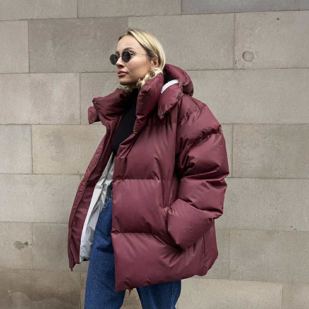 Natalia - Dámská péřová bunda s kapucí