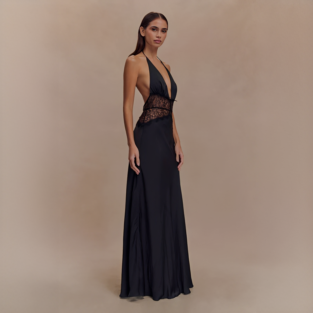 Velina - Elegantní Bezešvé Halter Šaty