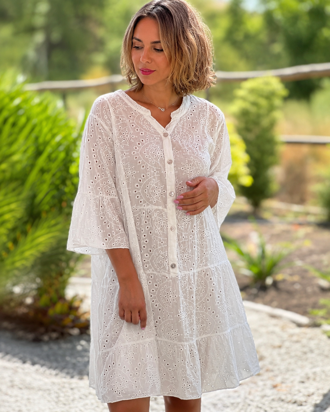 Melania - Elegantní halenka s výstřihem do V