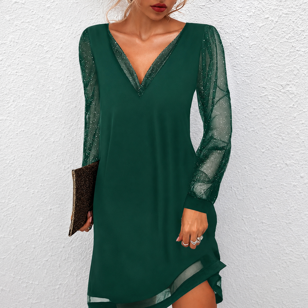 Mierra - Elegantní mini šaty s výstřihem do V