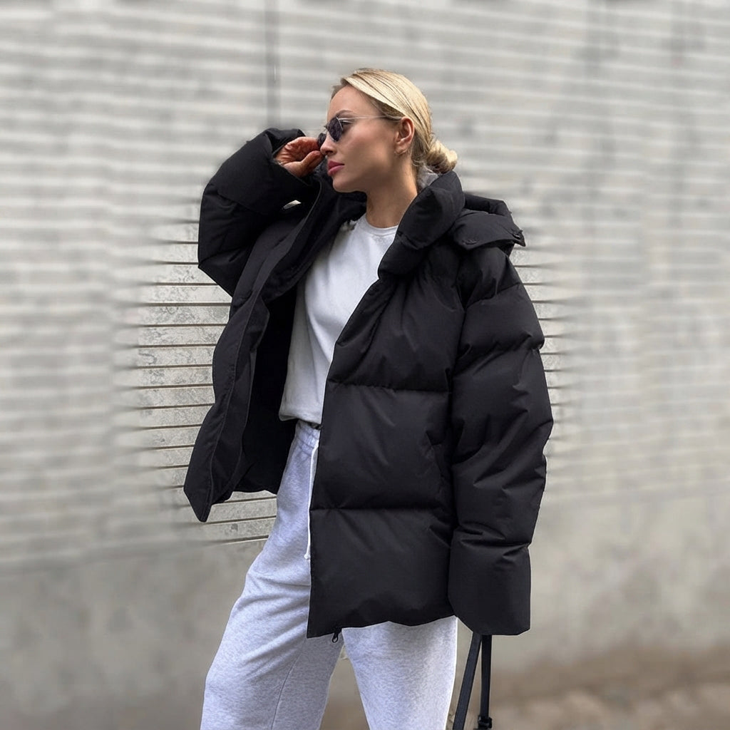 Natalia - Dámská péřová bunda s kapucí