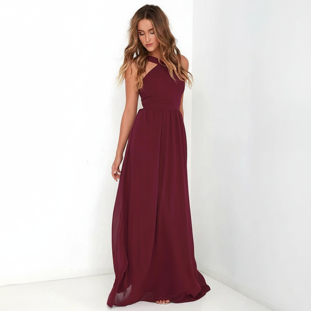 Suzanne - Stylové maxi šaty s křížovým výstřihem