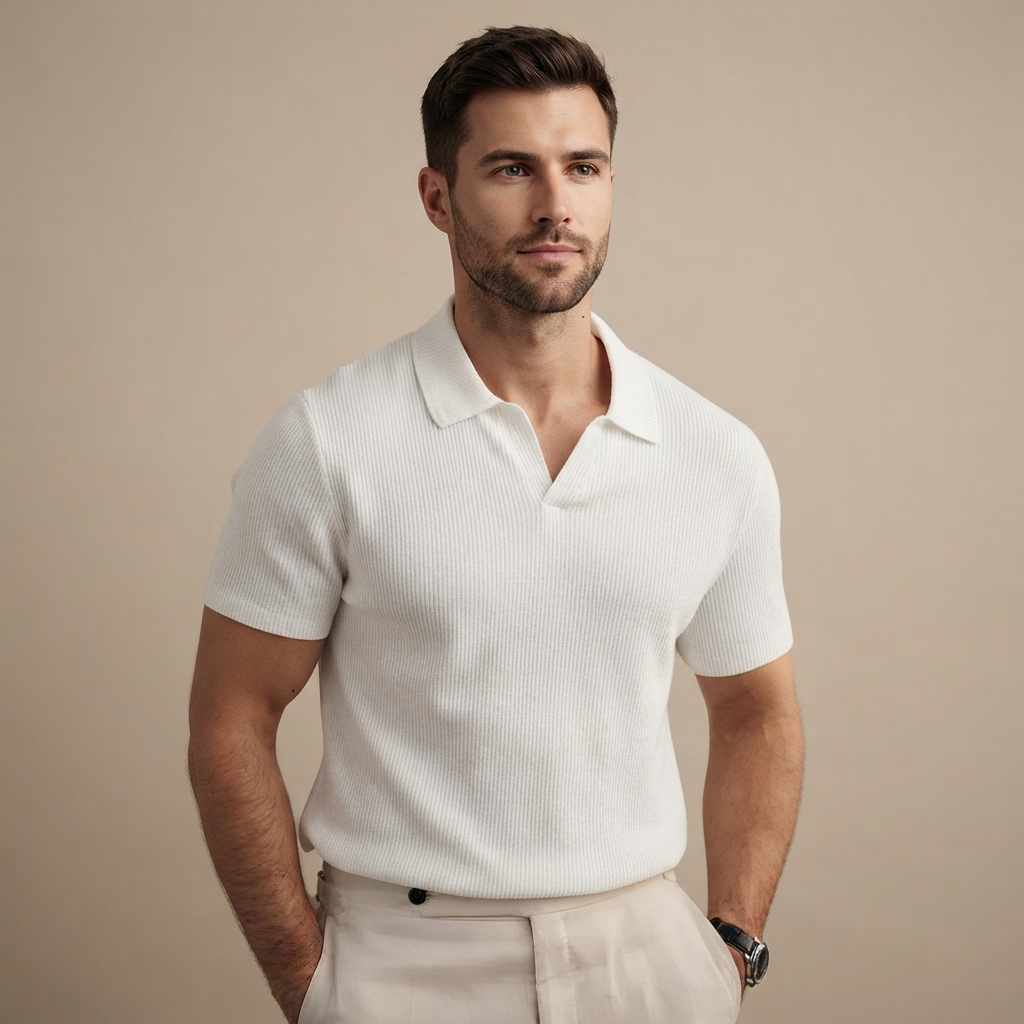 Kenzie - Ležérní polo tričko s vaflovým vzorem