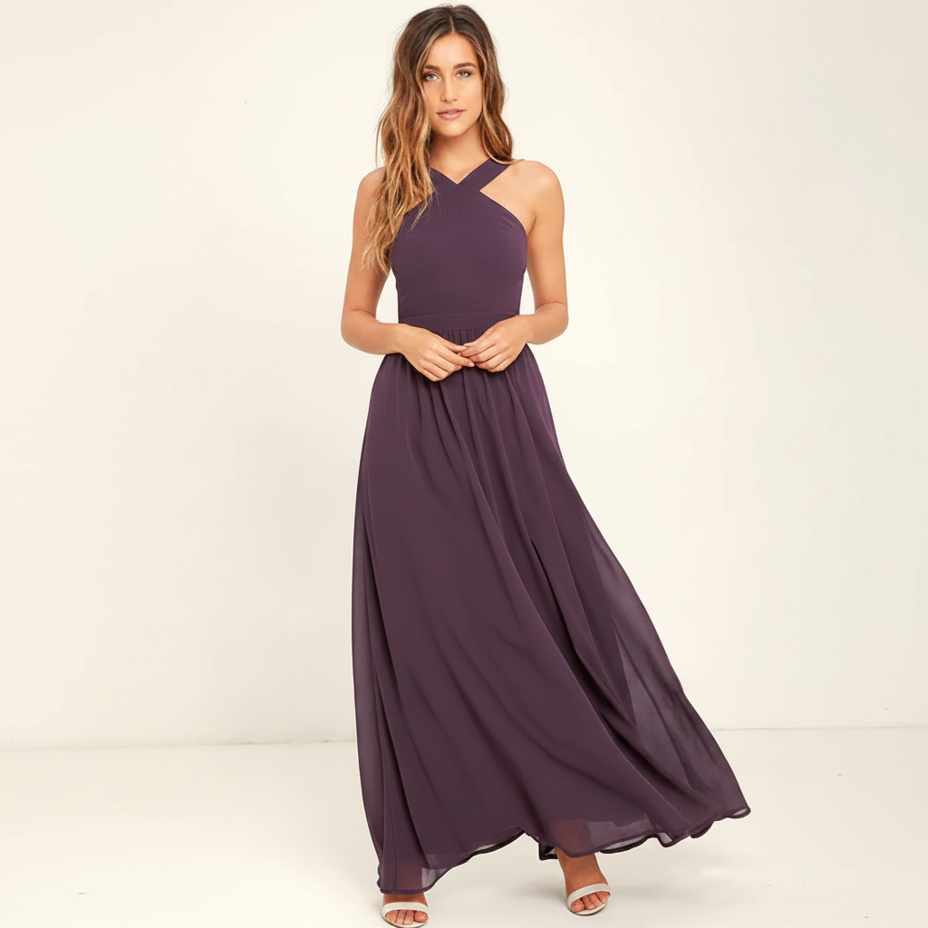 Suzanne - Stylové maxi šaty s křížovým výstřihem