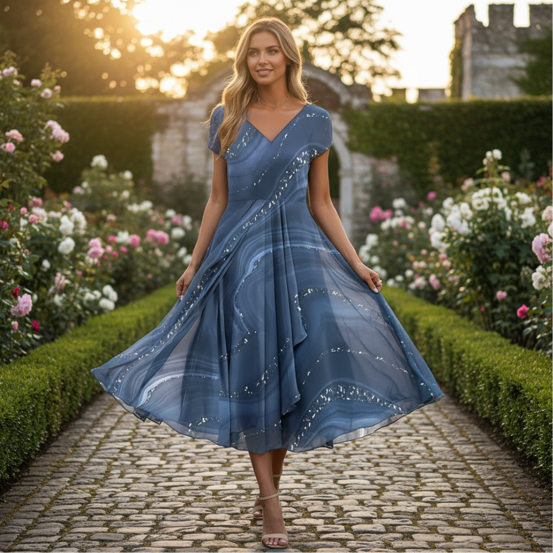 Eliana - Elegantní šaty s výstřihem do V
