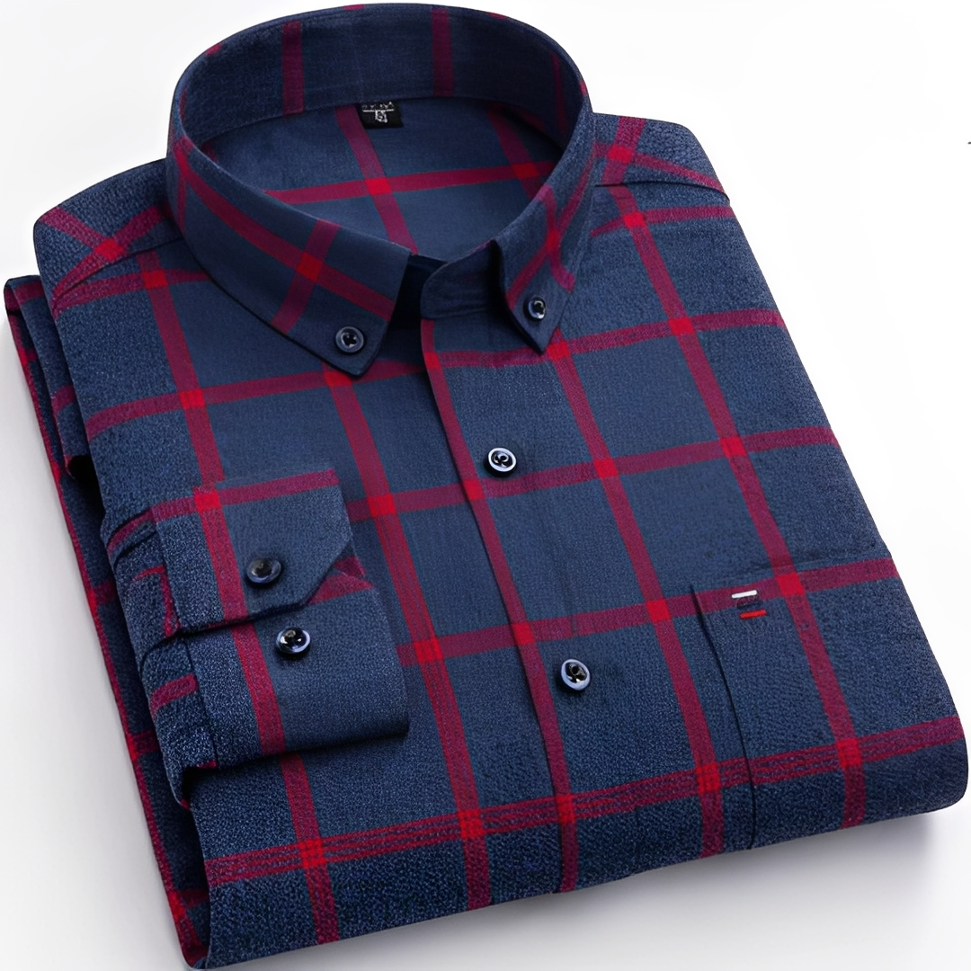 Glenn - Kostkovaná trendy košile pro muže