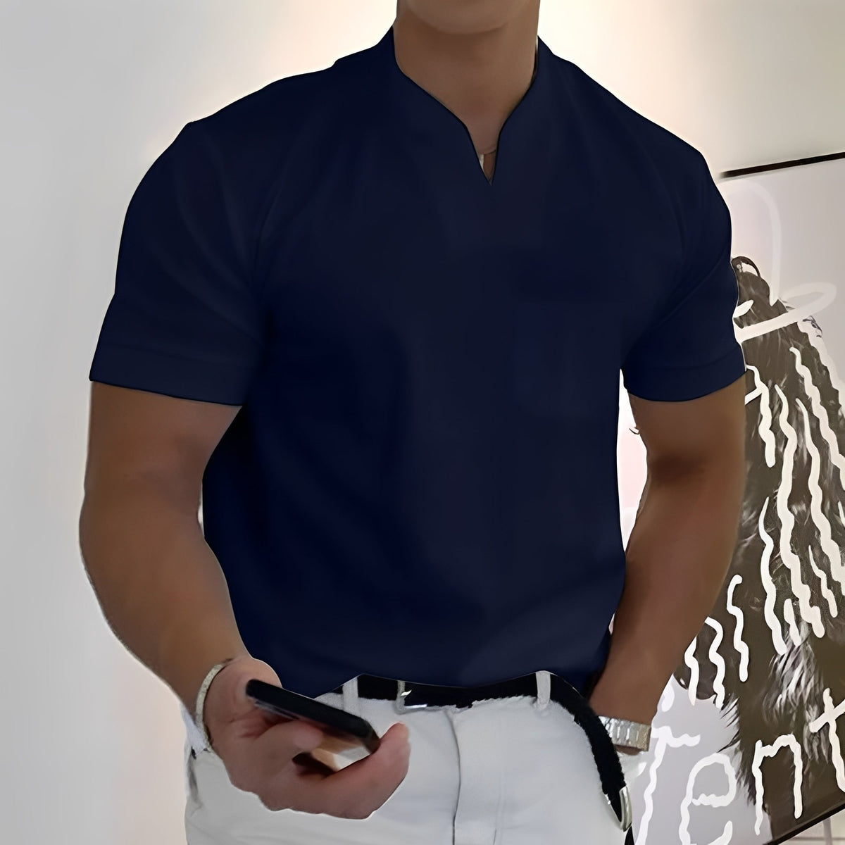 Joel - Ležérní košile s gumou pro muže
