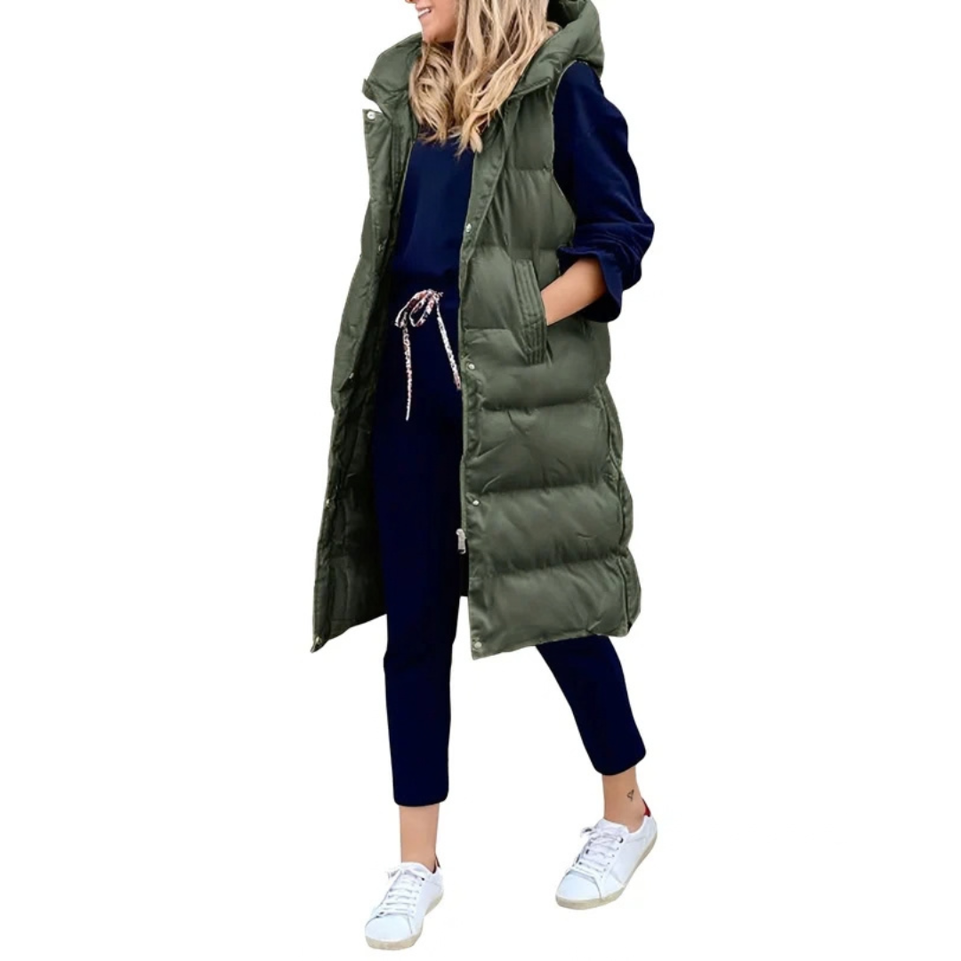 Amilia - Teplý a elegantní bezrukávový kabát