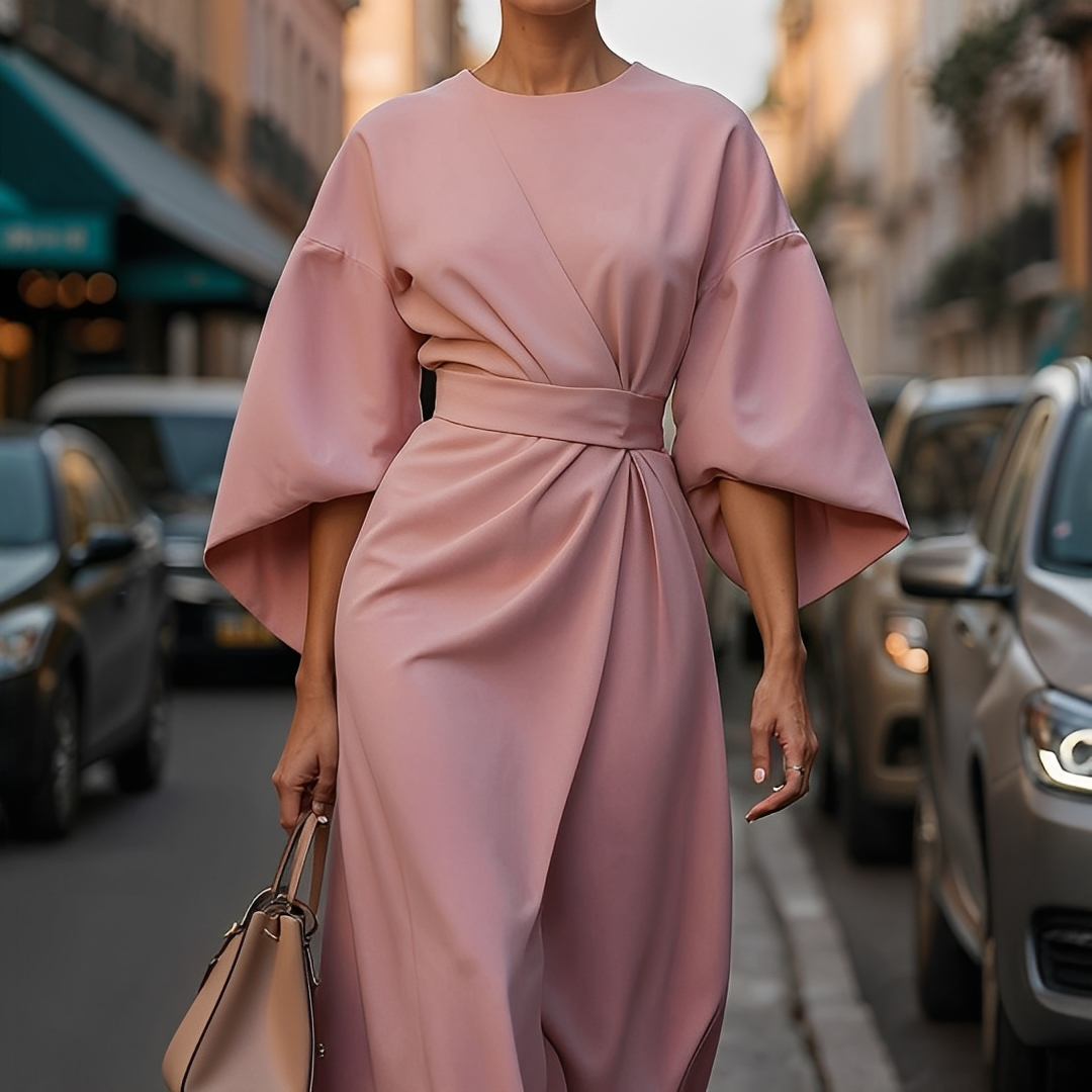 Lauriane - Elegantní šaty s lucernovými rukávy pro dámy