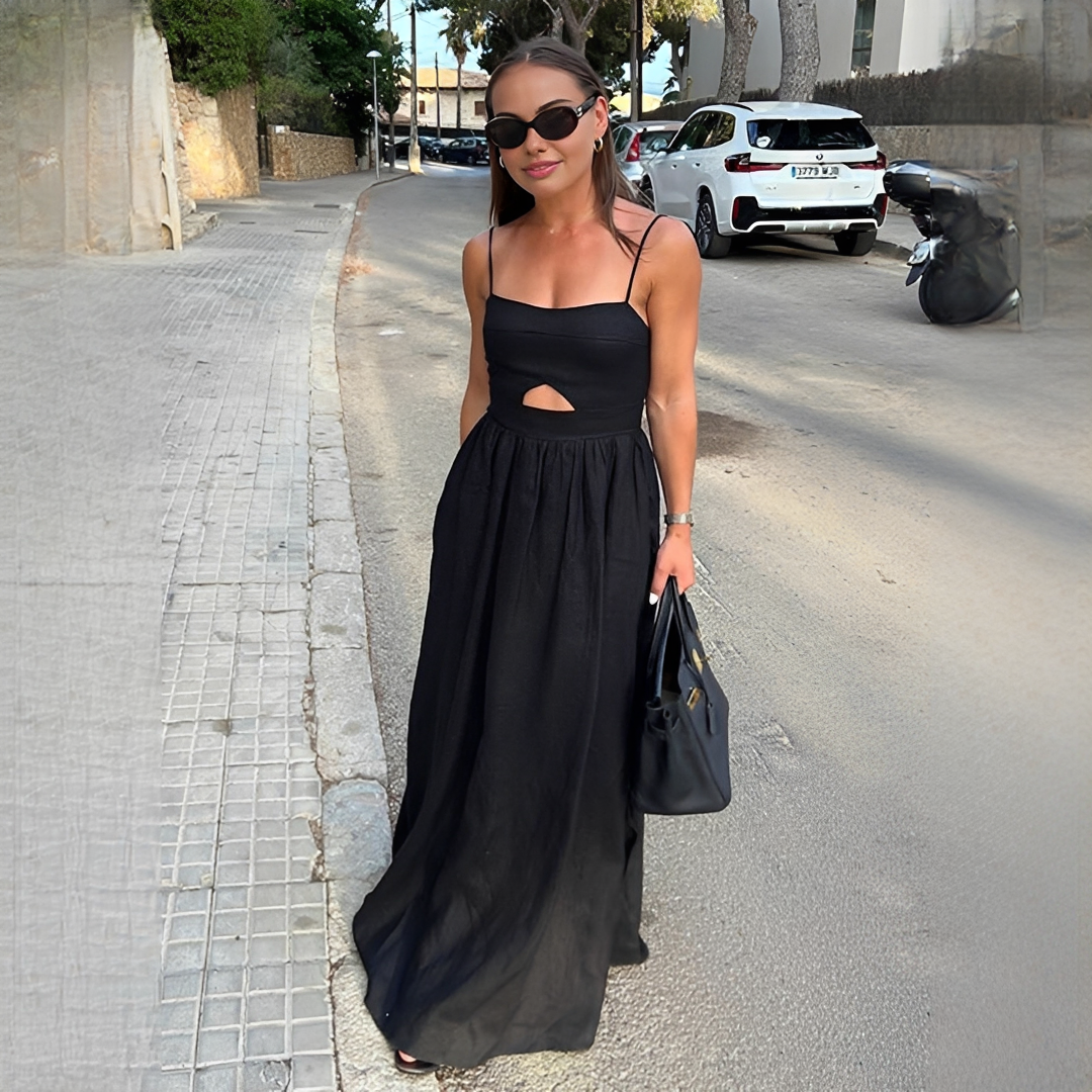Meadel - Chic bezramínkový dlouhý dress