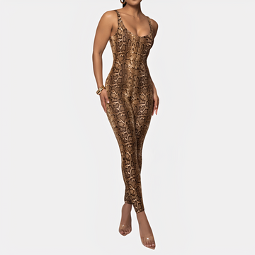 Elaine - Stylový potištěný bodycon overal