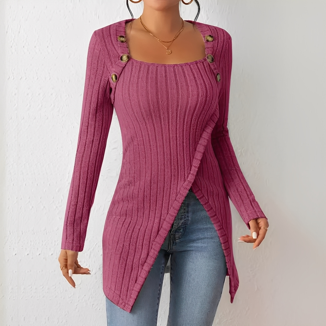 Alfreda – Top s knoflíky pro ženy