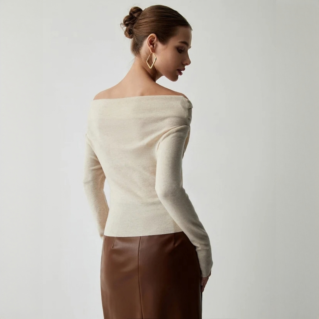 Yasmin - Elegantní top bez ramen
