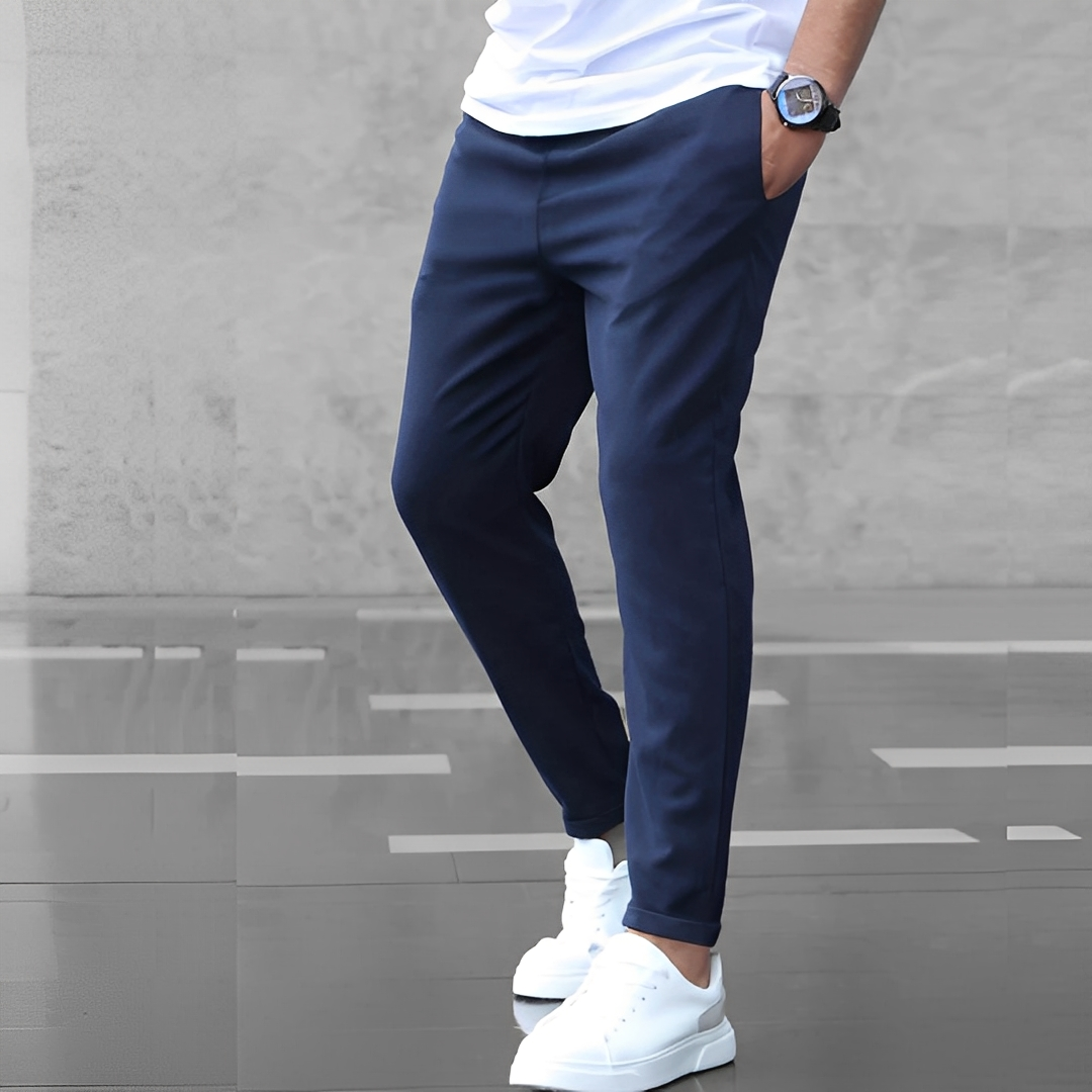 Aljure - Ležérní slim-fit kalhoty pro muže