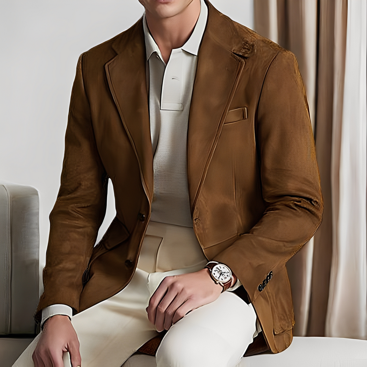 Martin - Elegantní sako s knoflíkem pro muže
