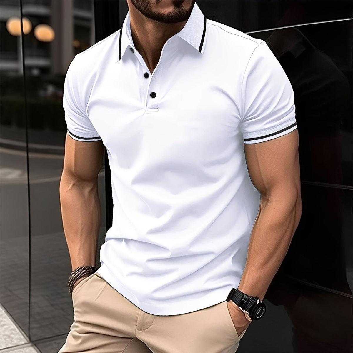 Frank - Stylové polo tričko s límečkem