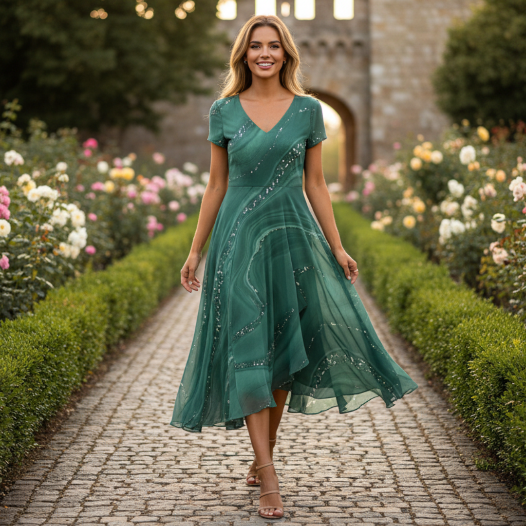 Eliana - Elegantní šaty s výstřihem do V