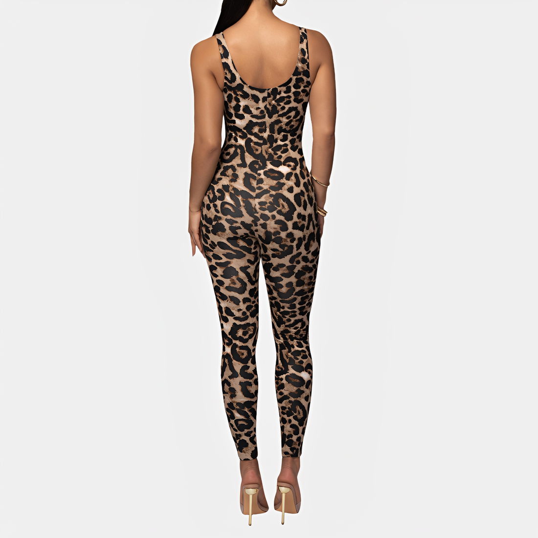 Elaine - Stylový potištěný bodycon overal