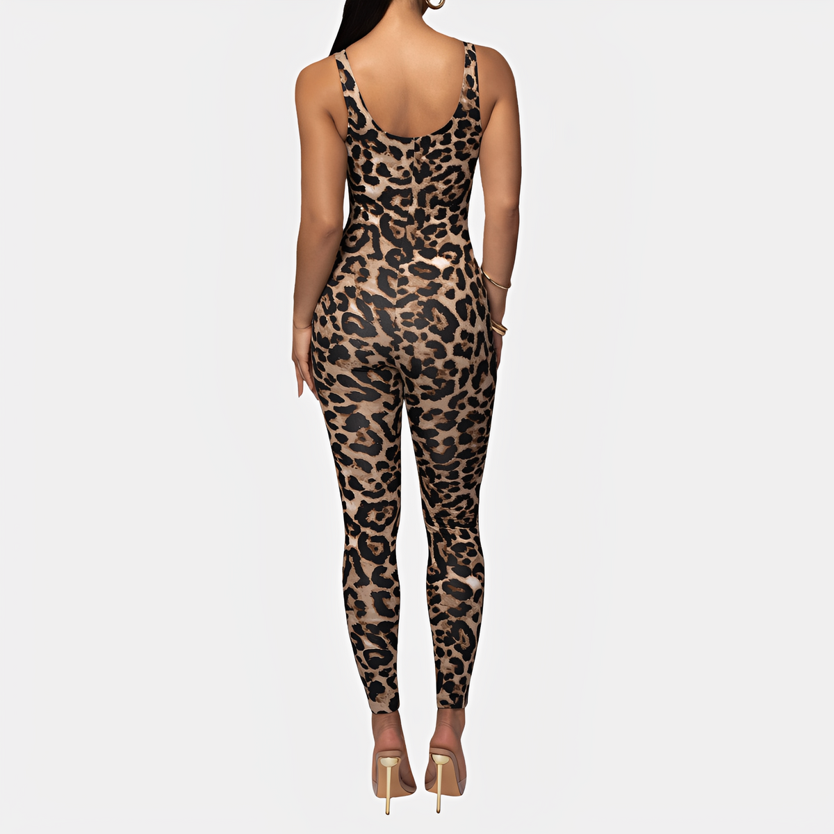 Elaine - Stylový potištěný bodycon overal