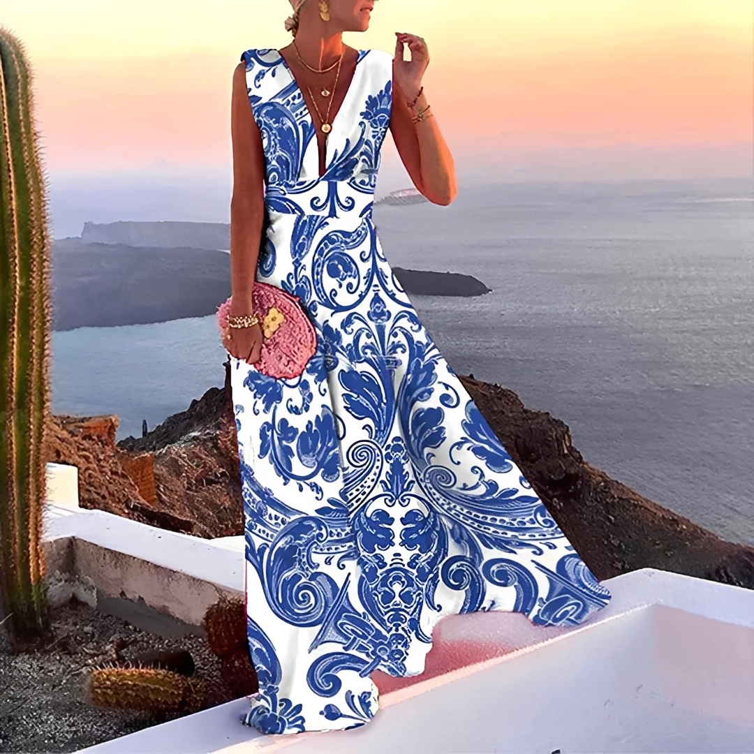 Lilyana - Elegantní maxi šaty bez rukávů