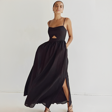 Meadel - Chic bezramínkový dlouhý dress