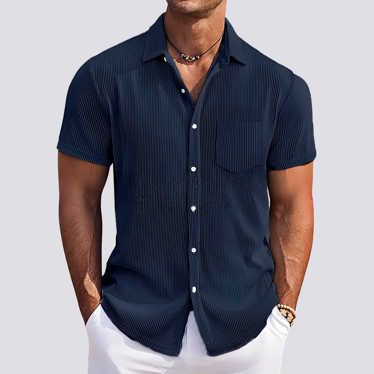 James - Stylová pruhovaná košile pro muže