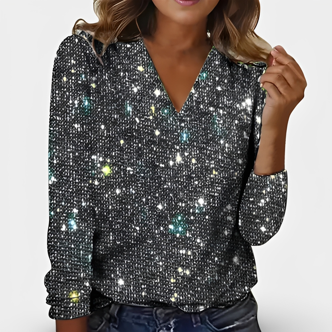 Casandra - Trendy flitrový top pro ženy