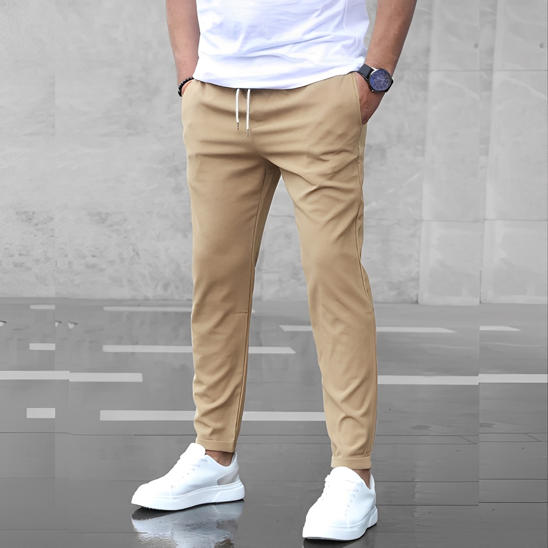 Aljure - Ležérní slim-fit kalhoty pro muže