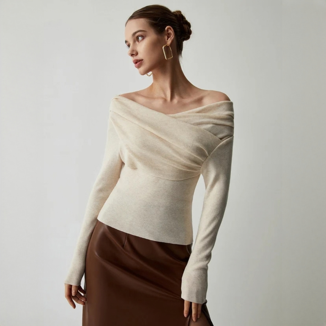 Yasmin - Elegantní top bez ramen