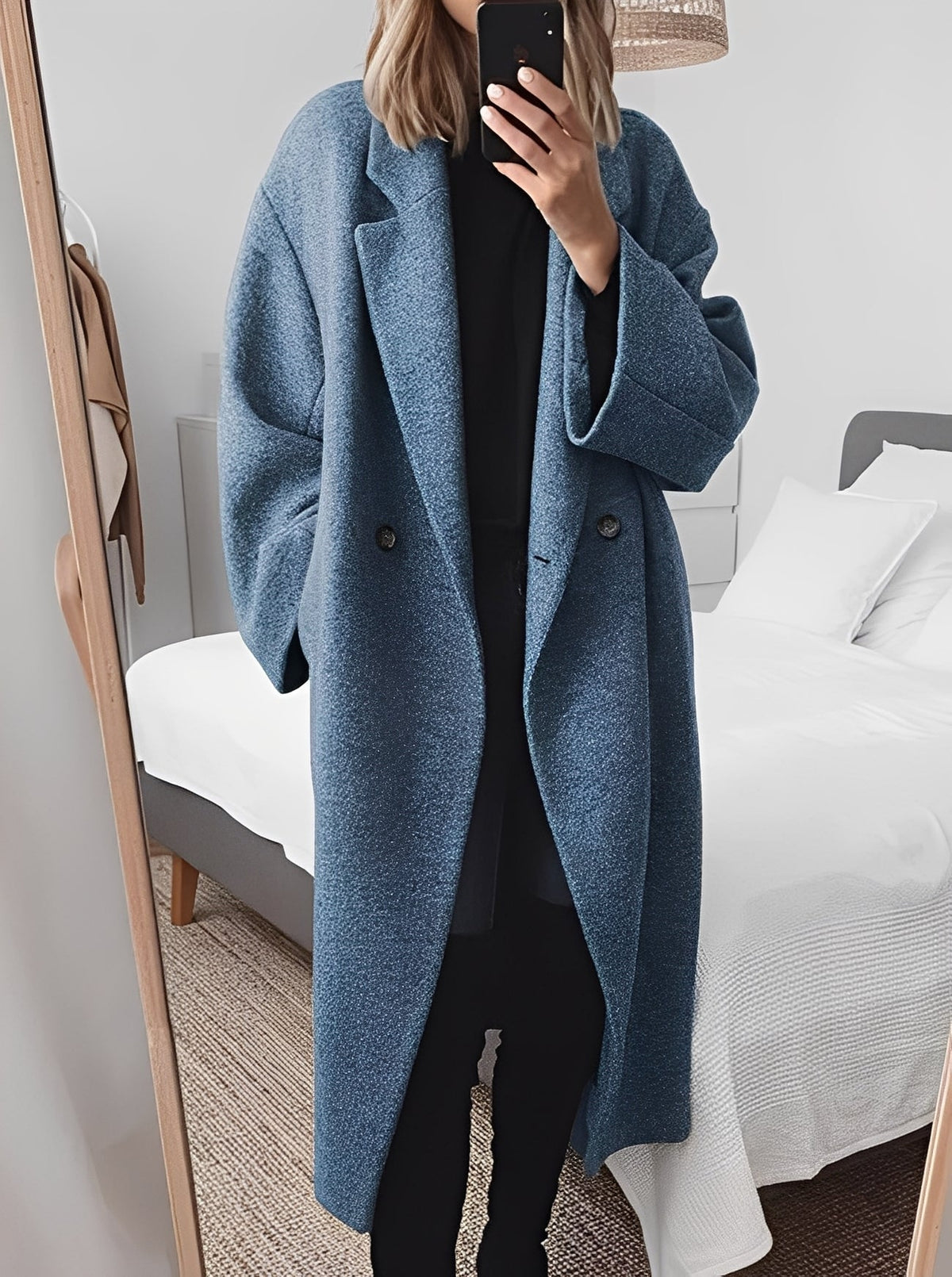 Carolane - Dámský oversize vlněný kabát